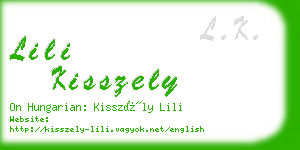 lili kisszely business card